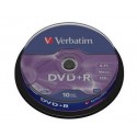 DVD+R 4,7 Go 16x en cakebox 10 pièces Verbatim