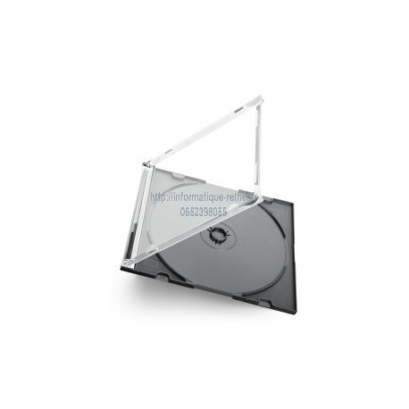 Slimline Box pour 1 CD tray noir 100 pièces