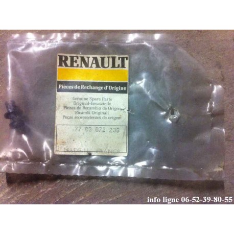 Clip de fixation d'origine Renault - Référence 7703072236 (Neuf)